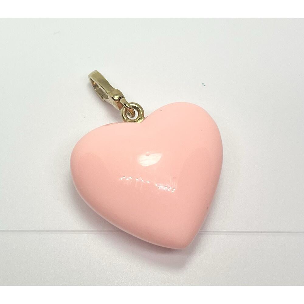2000s Juicy Couture X Dylan’s Candy Bar Pink Y2K Lucite Puffy Heart Clip Charm - Picture 5 of 5